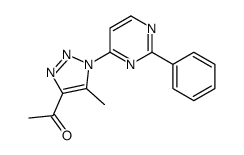 1-[5-methyl-1-(2-phenylpyrimidin-4-yl)triazol-4-yl]ethanone结构式