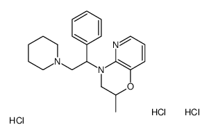 2-methyl-4-(1-phenyl-2-piperidin-1-ylethyl)-2,3-dihydropyrido[3,2-b][1,4]oxazine,trihydrochloride Structure