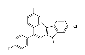 2-[2,2-bis(4-fluorophenyl)ethenyl]-6-chloro-1,3-dimethyl-1H-indene Structure