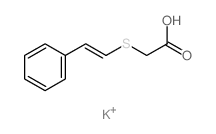 Acetic acid,2-[(2-phenylethenyl)thio]-, potassium salt (1:1) Structure