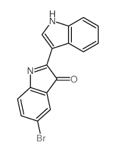 5-bromo-2-indol-3-ylidene-1H-indol-3-one结构式