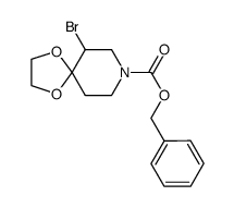 benzyl 6-bromo-1,4-dioxa-8-azaspiro[4.5]decane-8-carboxylate Structure