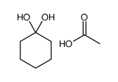 acetic acid,cyclohexane-1,1-diol Structure