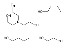 dibutoxy(ethane-1,2-diolato-O,O')[[2,2',2''-nitrilotris[ethanolato]](1-)-N,O]titanium Structure