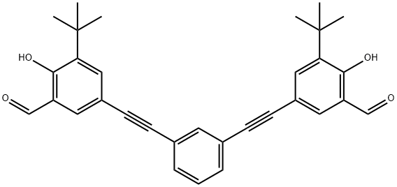 5,5'-(1,3-Phenylenebis(ethyne-2,1-diyl))bis(3-(tert-butyl)-2-hydroxybenzaldehyde) picture