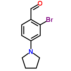 2-Bromo-4-(1-pyrrolidinyl)benzaldehyde Structure