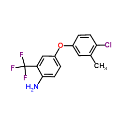 4-(4-Chloro-3-methylphenoxy)-2-(trifluoromethyl)aniline structure