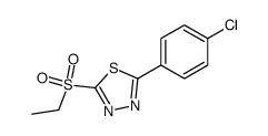 2-(4-chlorophenyl)-5-(ethylsulfonyl)-1,3,4-thiadiazole Structure