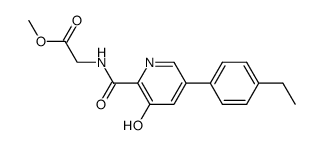 {[5-(4-Ethylphenyl)-3-hydroxy-pyridine-2-carbonyl]-amino}-acetic acid methyl ester Structure