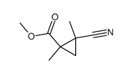 Cyclopropanecarboxylic acid, 2-cyano-1,2-dimethyl-, methyl ester (6CI) Structure