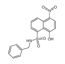 N-benzyl-8-hydroxy-5-nitronaphthalene-1-sulfonamide Structure