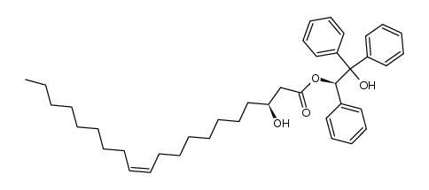 (R)-2-hydroxy-1,2,2-triphenylethyl (S,Z)-3-hydroxy-11-icosenoate Structure