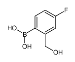 4-氟-2-(羟甲基)苯基硼酸结构式