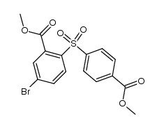 4-bromo-2,4'-dicarbomethoxydiphenyl sulfone Structure