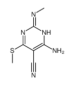 4-amino-2-(methylamino)-6-methylsulfanylpyrimidine-5-carbonitrile结构式