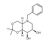 N-benzyl-1,5-dideoxy-1,5-imino-4,6-O-isopropylidene-D-mannitol Structure