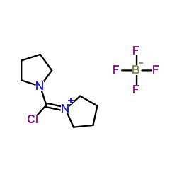 1-(氯-1-吡咯烷基亚甲基)吡咯烷四氟硼酸盐结构式