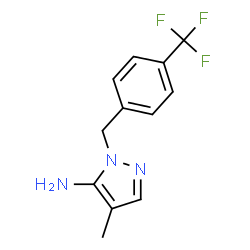 4-Methyl-1-[4-(trifluoromethyl)benzyl]-1H-pyrazol-5-amine结构式