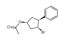 (1SR,3SR,4SR)-1-acetoxy-3-bromo-4-phenylcyclopentane Structure