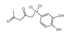 1-(dichloro(3,4-dihydroxyphenyl)-l4-tellanyl)pentane-2,4-dione结构式