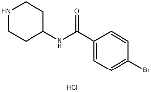 4-Bromo-N-(piperidin-4-yl)benzamide hydrochloride结构式