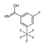 3-Fluoro-5-(pentafluoro-λ6-sulfanyl)benzamide结构式