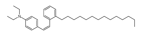 N,N-diethyl-4-[2-(2-tetradecylphenyl)ethenyl]aniline Structure