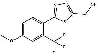 [5-(4-Methoxy-2-trifluoromethylphenyl)-[1,3,4]thiadiazol-2-yl]-methanol结构式