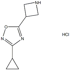 5-Azetidin-3-yl-3-cyclopropyl-1,2,4-oxadiazole hydrochloride structure