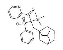 2-((2-(adamantan-1-yl)-1-(phenylsulfonyl)-1-(trimethylsilyl)ethyl)sulfinyl)pyridine结构式