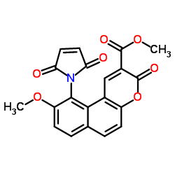 (10-甲基2,5-二氧-2,5-二氢-1H-吡咯-1-基)-9-甲氧基-3-氧代-3H-苯并[f]色烯-2-羧酸结构式
