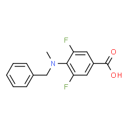 4-(苯甲基(甲基)氨基)-3,5-二氟苯甲酸结构式