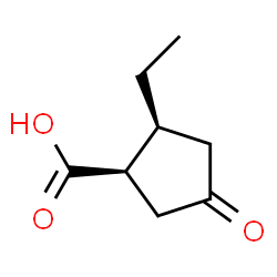 Cyclopentanecarboxylic acid, 2-ethyl-4-oxo-, cis- (9CI) structure