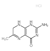 4(3H)-Pteridinone,2-amino-7,8-dihydro-6-methyl-, hydrochloride (1:1)结构式