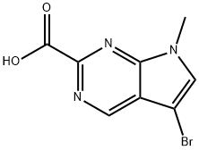 5-BROMO-7-METHYL-7H-PYRROLO[2,3-D]PYRIMIDINE-2-CARBOXYLIC ACID结构式