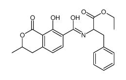 N-[(R)-3,4-Dihydro-8-hydroxy-3α-methyl-1-oxo-1H-2-benzopyran-7-yl]carbonyl-L-phenylalanine ethyl ester结构式