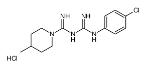 N-((p-Chlorophenyl)amidino)-4-methyl-1-piperidinecarboxamidine monohyd rochloride Structure