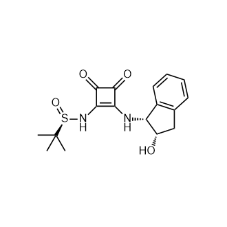 (R)-N-(2-(((1R,2S)-2-羟基-2,3-二氢-1H-茚-1-基)氨基)-3,4-二氧代环丁-1-en-1-基)-2-甲基丙烷-2-亚磺酰胺图片