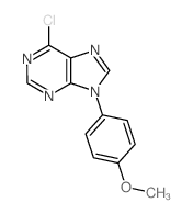 6-chloro-9-(4-methoxyphenyl)purine结构式