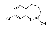 8-chloro-1,3,4,5-tetrahydro-1-benzazepin-2-one Structure