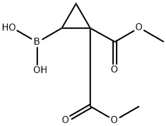 2,2-Bis(methoxycarbonyl)cyclopropyl boronic acid结构式