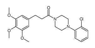 1-[4-(2-chlorophenyl)piperazin-1-yl]-3-(3,4,5-trimethoxyphenyl)propan-1-one结构式