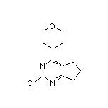 2-Chloro-4-(tetrahydro-2H-pyran-4-yl)-6,7-dihydro-5H-cyclopenta[d]pyrimidine Structure