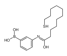 [3-(11-sulfanylundecanoylamino)phenyl]boronic acid Structure