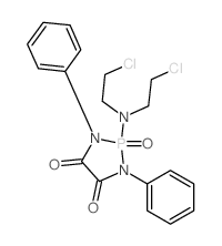 1,3,2-Diazaphospholidine-4,5-dione,2-[bis(2-chloroethyl)amino]-1,3-diphenyl-, 2-oxide结构式