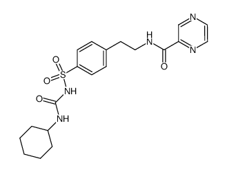 pyrazine-2-carboxylic acid 4-(cyclohexylcarbamoyl-sulfamoyl)-phenethylamide结构式