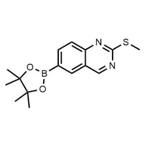 2-(Methylthio)-6-(4,4,5,5-tetramethyl-1,3,2-dioxaborolan-2-yl)quinazoline Structure