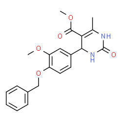 Methyl 4-[4-(benzyloxy)-3-methoxyphenyl]-6-methyl-2-oxo-1,2,3,4-tetrahydro-5-pyrimidinecarboxylate Structure