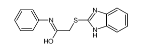 2-((1H-benzo[d]imidazol-2-yl)thio)-N-phenylacetamide structure