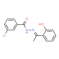 3-chloro-N'-[1-(2-hydroxyphenyl)ethylidene]benzohydrazide结构式